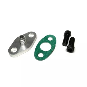 Brida de línea de alimentación de aceite turbo + junta AN4 4AN adaptador de montaje para T3 T4 T04E GT42 - Imagen 1 de 6