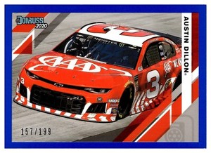 2020 Donruss Racing NASCAR Blue Parallel #111 Austin Dillon #157/199