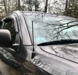 7" Black Stainless Antenna Mast Power Radio AMFM for TOYOTA TUNDRA 2000-2020 New - Picture 1 of 7