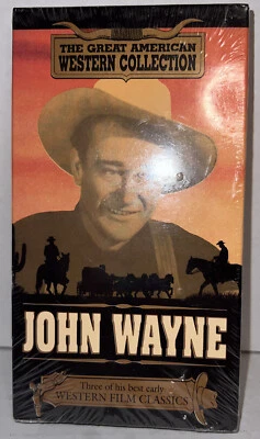 JOHN WAYNE Great American Western Collection 3 Western Classics VHS NEW SEALED! Foto 1 de 4