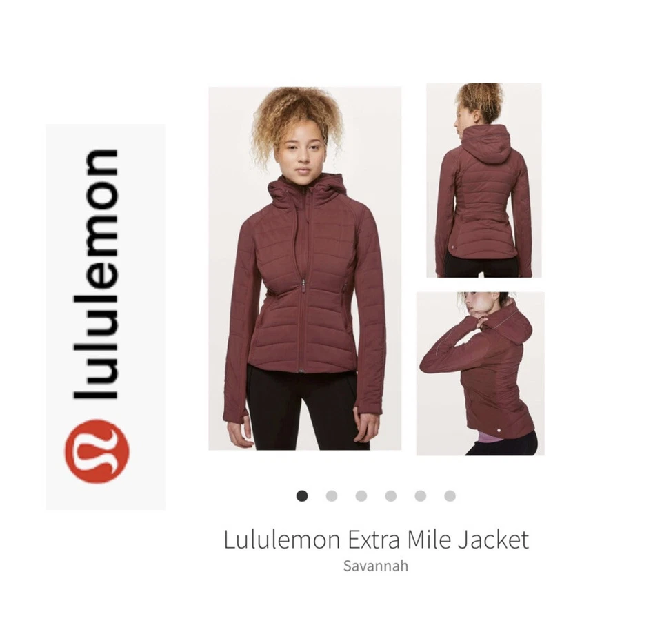Chaqueta Lululemon Extra Mile. DK Borgoña/Sabana. Talla 12 Foto 1 de 4