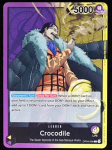 One Piece CCG - Kingdoms of Intrigue - Crocodile - OP04-058 - Leader - Reg casi nuevo - Imagen 1 de 2