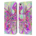 Haroulita Floral Glitch 2 Leather Book Wallet Case For Apple Ipod Touch Mp3