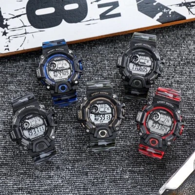 Relojes para hombre ejército ejército digital reloj deportivo a prueba de golpes cronómetro alarma - Reino Unido Foto 1 de 4