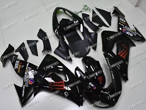 Fit for Kawasaki ZX10R 2006 2007 Blk Red ABS Injection Mold Bodywork Fairing Kit