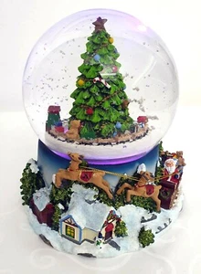 Palla di Neve 20 cm Carillon meccanica, luci led multicolor, musiche natalizie - Foto 1 di 11