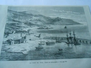 Gravure 1867 - Le port de Nice - Picture 1 of 1