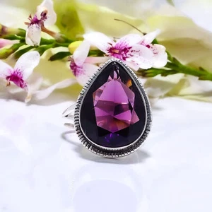 Purple Amethyst Gemstone 925 Sterling Silver Jewelry Ring All Size, Elegant Ring - Picture 1 of 5