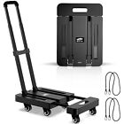 Folding Hand Truck 500lbs Heavy Duty Dolly Portable 6 Wheels Collapsible Luggage