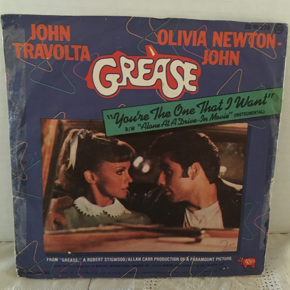John Travolta Olivia Newton John You’re The One That I Want 45 RPM Vinyl Record - Image 1 of 4