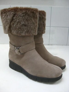 BOTAS DE NIEVE AEROSOLES BIKER 5.5 piel ribete forrada invierno cuero cálido gamuza - Imagen 1 de 11