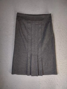 Notations Womens Skirt Small Gray Straight Pencil Solid Side Zip Workwear - Picture 1 of 9