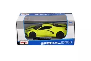 MAISTO 1:24 2020 GIALLO CHEVROLET CORVETTE STINGRAY Z51 MODELLINO AUTO PRESSOFUSO 31527Y - Foto 1 di 6