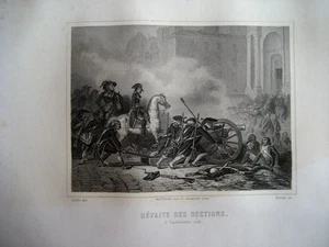 Gravure XIXè - Défaite des Sections - Burdet - Révolution Française -1867 - Picture 1 of 1