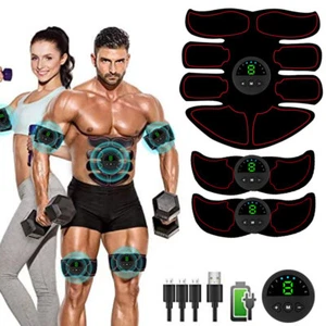 Electric Muscle Stimulator EMS 8 Packs Abdominal Exercise Body Fitness Massager - Picture 1 of 12