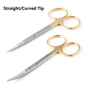 Dental Surgical Stainless Steel Scissors 4.5" Curved/Straight Instrument - Picture 1 of 14