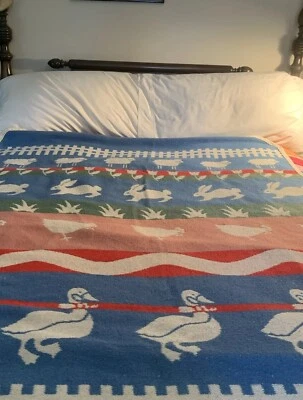 Manta De Colección Farm Life Lintex Tejida Reversible Algodón 55 x 46 Niños Pato España Foto 1 de 4