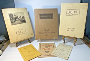 Lotto 6 rari anni '30 W.F. Catalogo Whitney Co Mobili Acero Riproduzioni Coloniali - Foto 1 di 24