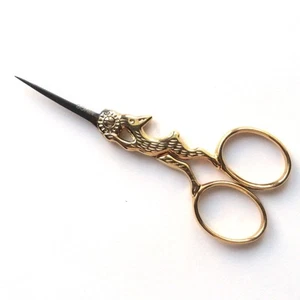 BOHIN "HARE" EMBROIDERY SCISSORS - GOLD - Picture 1 of 3