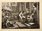 Industry And Idleness Married Humor William Hogarth Antik Stahlstich ENGRAVING