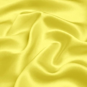 Lemon Yellow 100% Pure Mulberry Silk Fabric by the Yard 44" width 19 mm 6A Grade - Picture 1 of 13