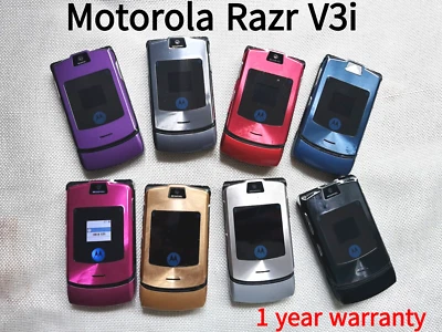 Motorola RAZR V3i Unlocked GSM 1.23 MP Camera Bluetooth MP3 classic Flip Phone - Image 1 of 4