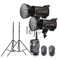 1200W 2x Godox QT600W 1200W High Speed Studio Strobe Flash Light +Trigger +Stand