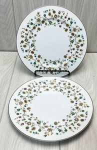 Raintree Sango China Pair of Dinner Plates Garden Flower 3803 Vintage - Lot of 2 - Picture 1 of 6