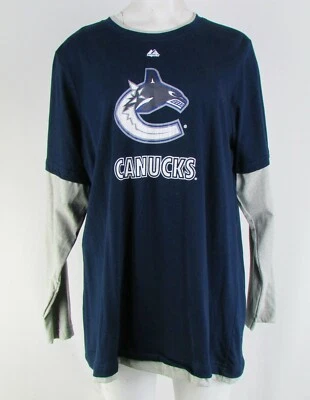 Vancouver Canucks NHL Majestic Women's Plus Size Long Sleeve Shirt - Image 1 of 4