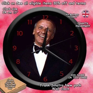 Frank Sinatra New York Wall clock movie & Cronner singer my way come fly with me - Picture 1 of 1