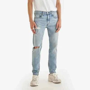 Levi's Men's 512 Slim Taper 31x30, 33x32 , Light Blue Wash Distressed New - Picture 1 of 15