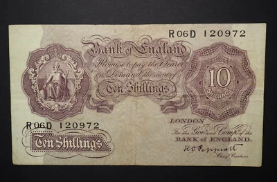 Billete de 10 chelines de Gran Bretaña 1940-48 - ¡ENVÍO GRATUITO! LN459 Foto 1 de 2
