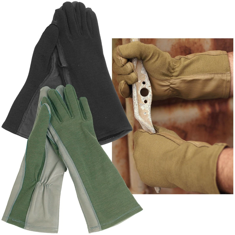 NOMEX Gloves Flame Retardant US Pilot Gloves Firefighter Heat Resistant - Image 1 of 1