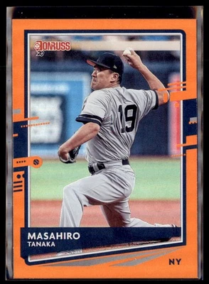 2020 Panini Donruss бейсбол голографический оранжевый Masahiro Tanaka New York 120 - Изображение 1 из 2