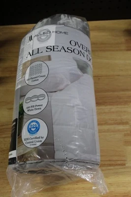 Manta de plumón Allied Home RDS-plateada-doble-NUEVA Foto 1 de 3