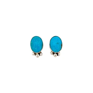 Sello M, Pendiente, Red de Agua Kingman Turquesa, Navajo, 3/4" - Imagen 1 de 4