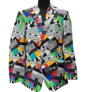 OppoSuits Men's Testival Colourful Suit Jacket Trousers Multicoloured UK44 - Picture 1 of 12