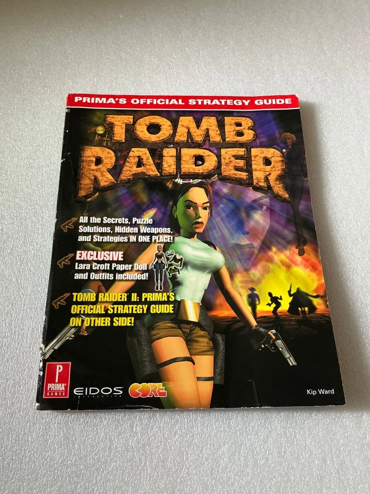 Tomb Raider I & II Prima's Official Strategy Guide Book ULTRA RARE no insert gc - Image 1 of 4