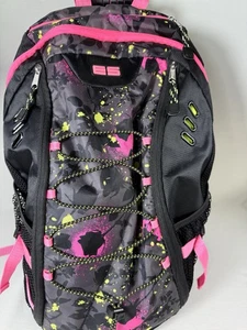 Backpack Eastport Pink lime Green Lining Bright Splash Color XL School - Picture 1 of 24