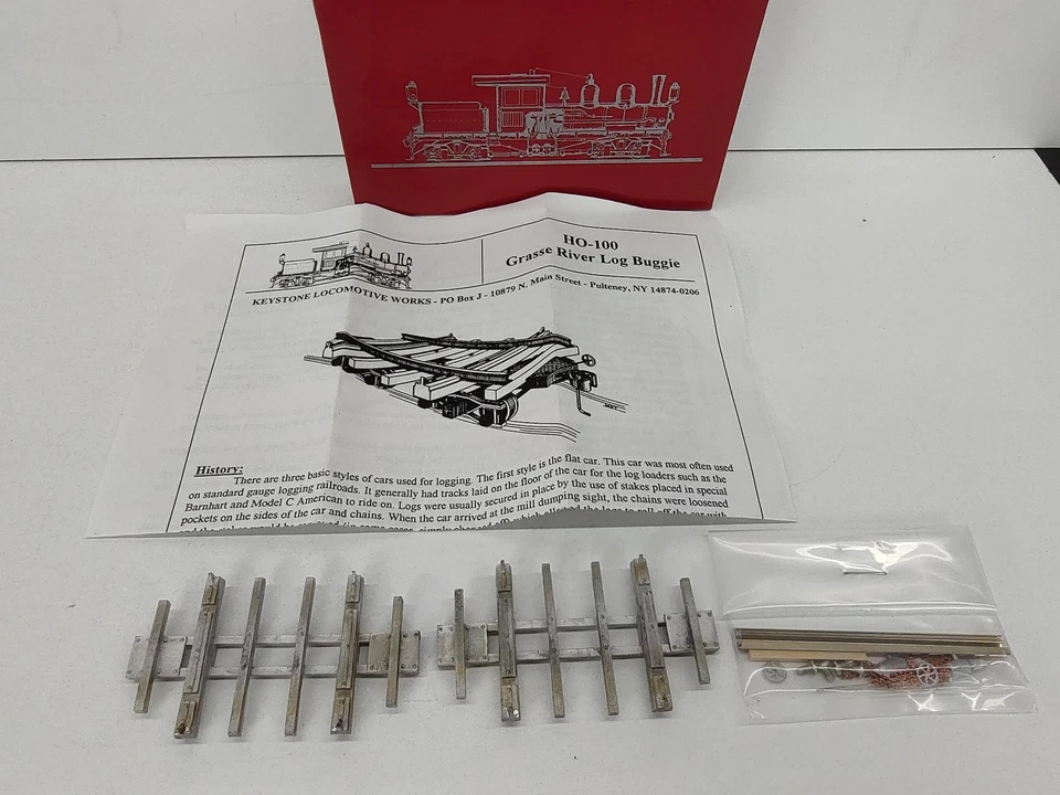 Keystone Locomotive Ho-100 HO Log Buggie Kits 8 LN