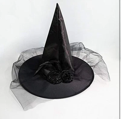 Halloween Witch Hat Roses Coldplay Women’s Adult Cosplay - Image 1 of 3