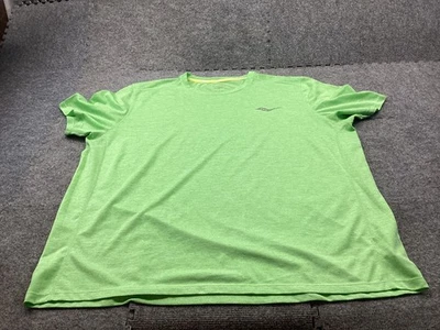 Camisa Saucony Para Hombre 3XL Verde Transpirable Rendimiento Camiseta Entrenamiento Foto 1 de 4