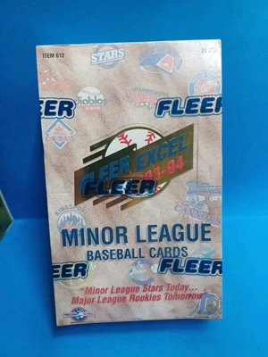 1993-94 FLEER EXCEL MINOR LEAGUE BASEBALL BOX 36 UNOPENED PACKS FACT SEALED PACK - Image 1 of 4