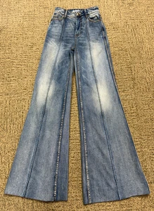 Zimmerman Briny blau Leuchtkraft weites Bein Jeans Größe 24 neu mit Etikett $ 595 - Bild 1 von 5