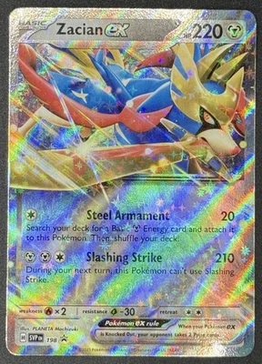 Zacian ex 198 Pokemon TCG SV: Scarlet & Violet Black Star Promo Cards NM - Image 1 of 2