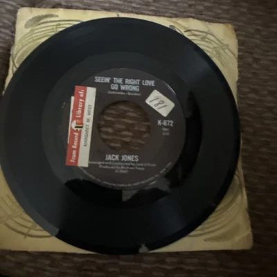 Jack Jones - Travellin’ On / Seein’ the Right Love Go Wrong 45 RPM Record - Image 1 of 2