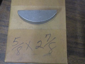 NOS #34  5/8" X 2-7/8 Woodruff Key Half Moon  Machine Pulley Sprocket Etc USA - Picture 1 of 3
