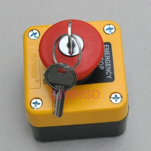 Waterproof Emergency Stop Push Button Switch With Key 660V 10A Normally Closed - Picture 1 of 5