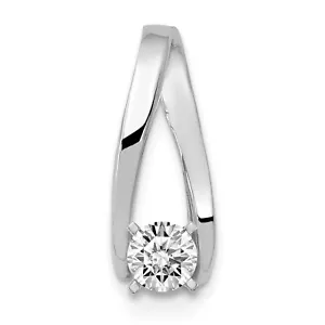 14k Weißgold Peg-Set Diamant Slide passt bis zu 2mm oder Omega 21mm keine Steine - Bild 1 von 5