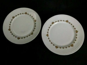 OHMOHM22, Germany Hermann Ohme, dinner plates, china, yellow leaves, triangles - Picture 1 of 10